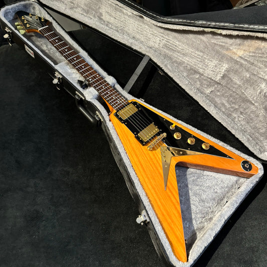 Epiphone Flying V Korina 2016 in hard case with Bare Knuckle Mules