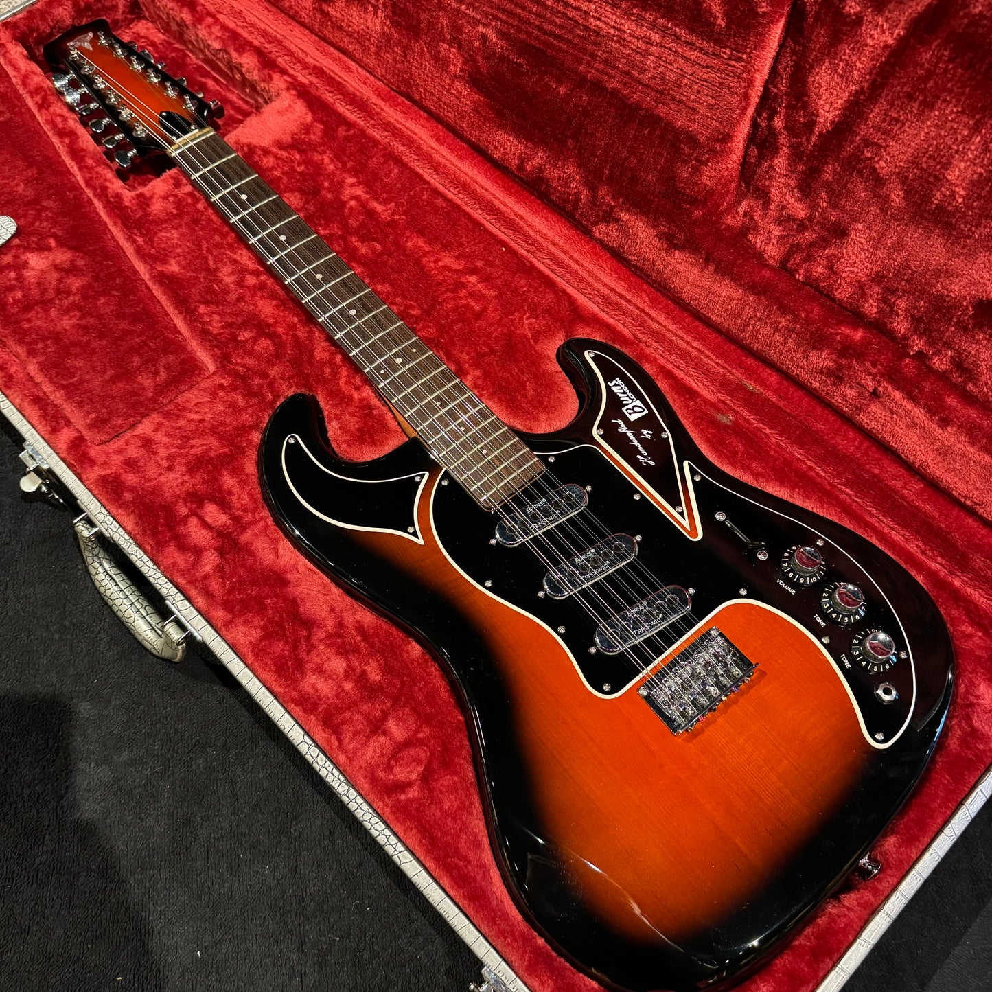 Burns Double Six Re-Issue in Red Sunburst