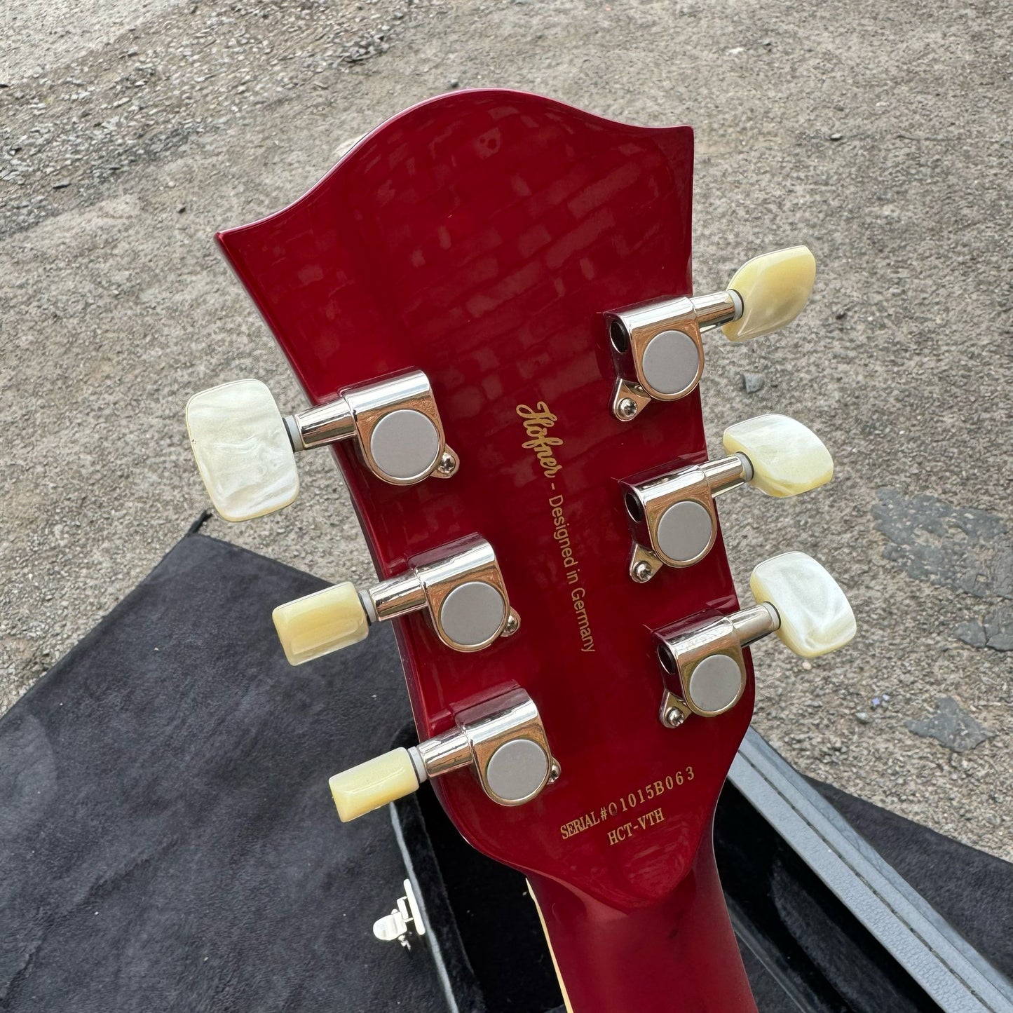 Hofner Contemporary Series Verythin with Jatoba Fretboard - Transparent Red LEFTHANDED