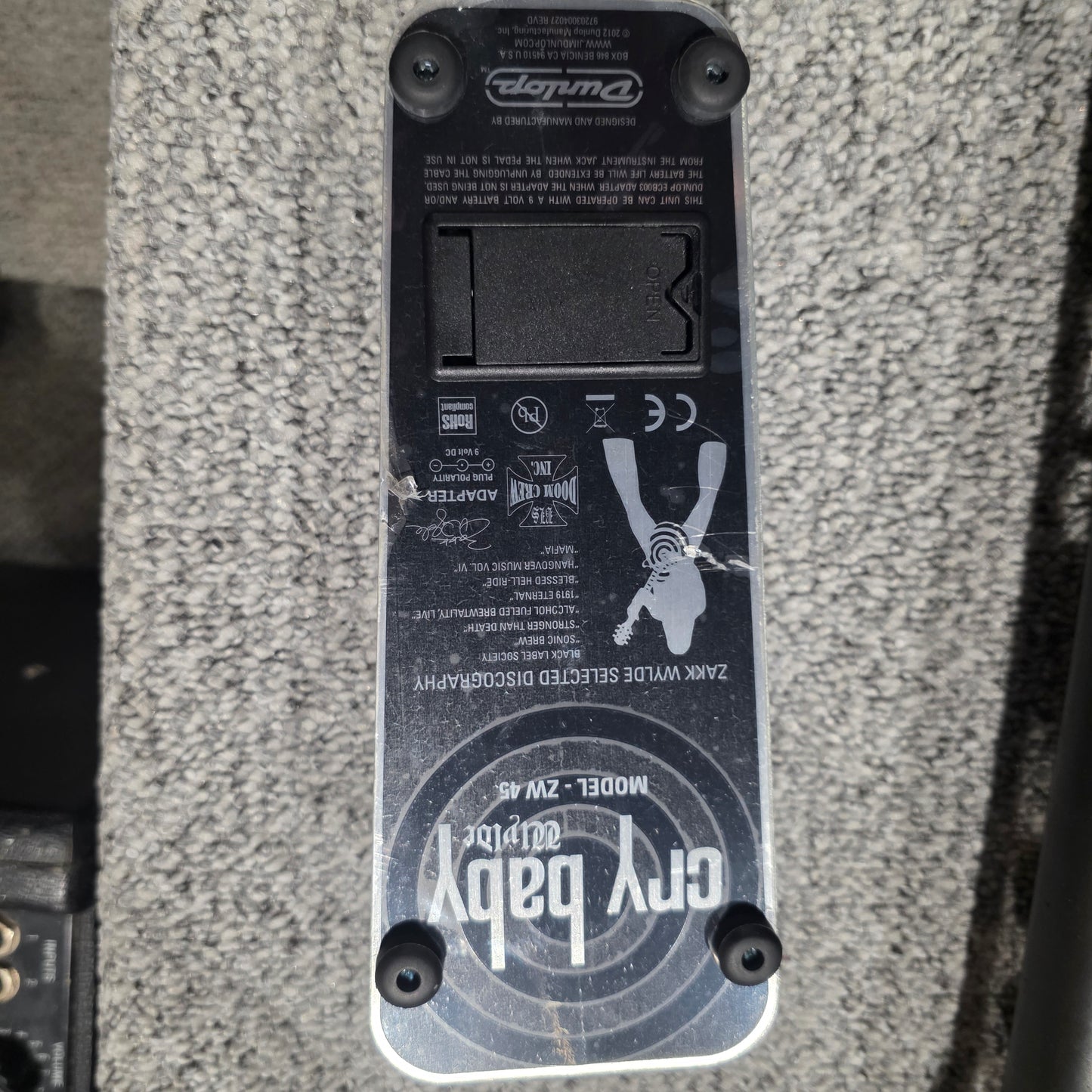 Dunlop ZW45 Zakk Wylde Signature Cry Baby Wah 2005 - 2018 - Brushed Metal