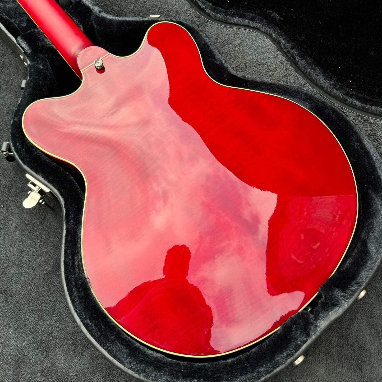 Hofner Contemporary Series Verythin with Jatoba Fretboard - Transparent Red LEFTHANDED