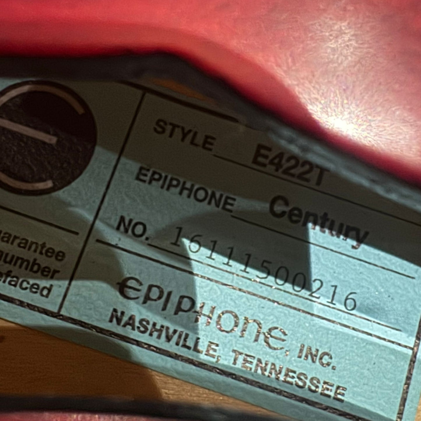 Epiphone James Bay Signature Inspired by '66 Century Outfit 2018 - 2019 - Cherry