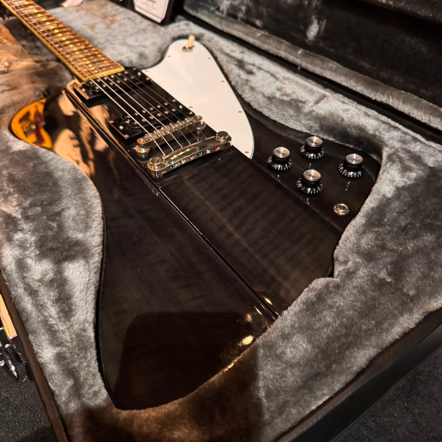 Epiphone Slash Signature Firebird 2019 - Trans Black with Epiphone fitted hardcase
