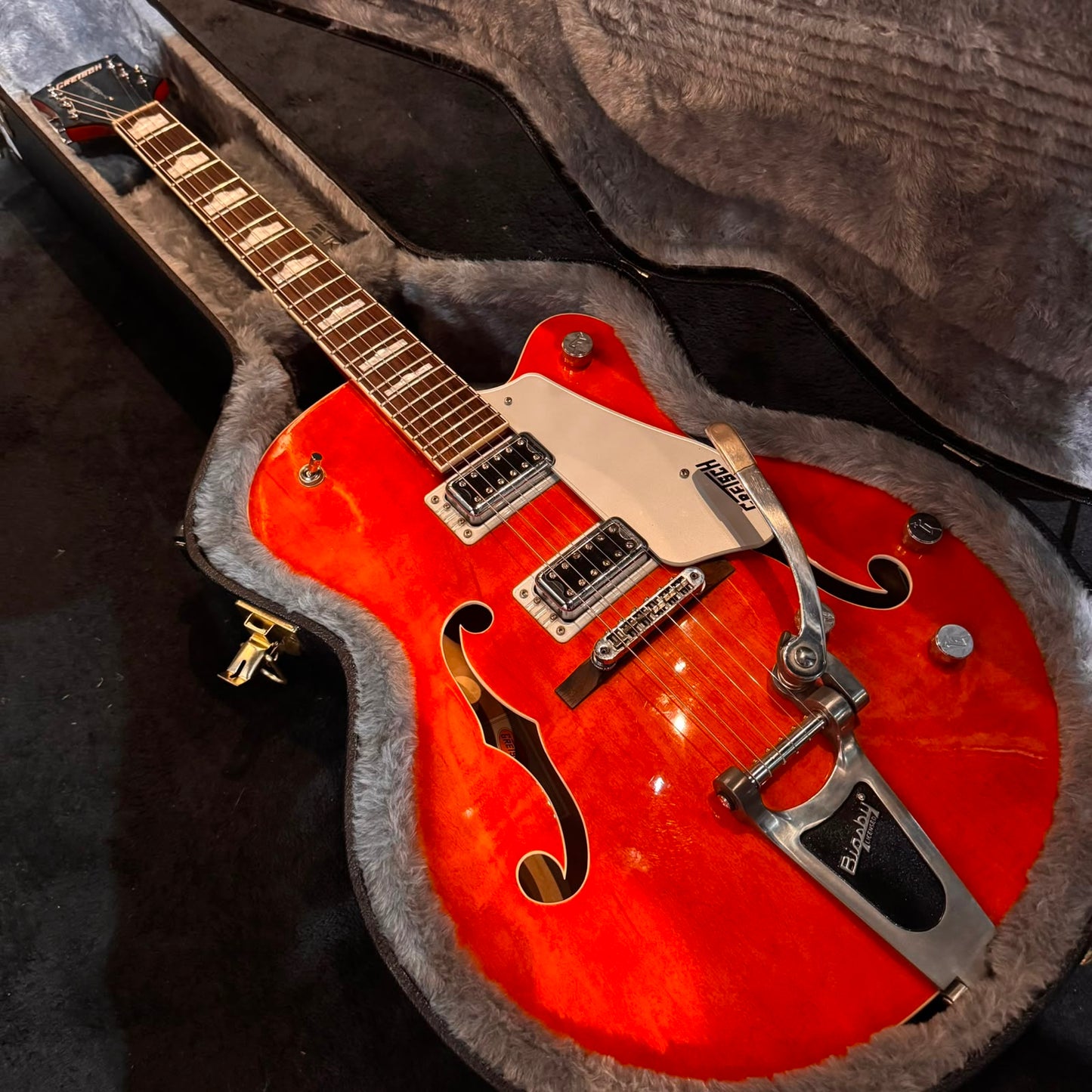 Gretsch G5420T Electromatic Hollow Body Single Cutaway with fitted Gretsch hardcase - Orange Stain