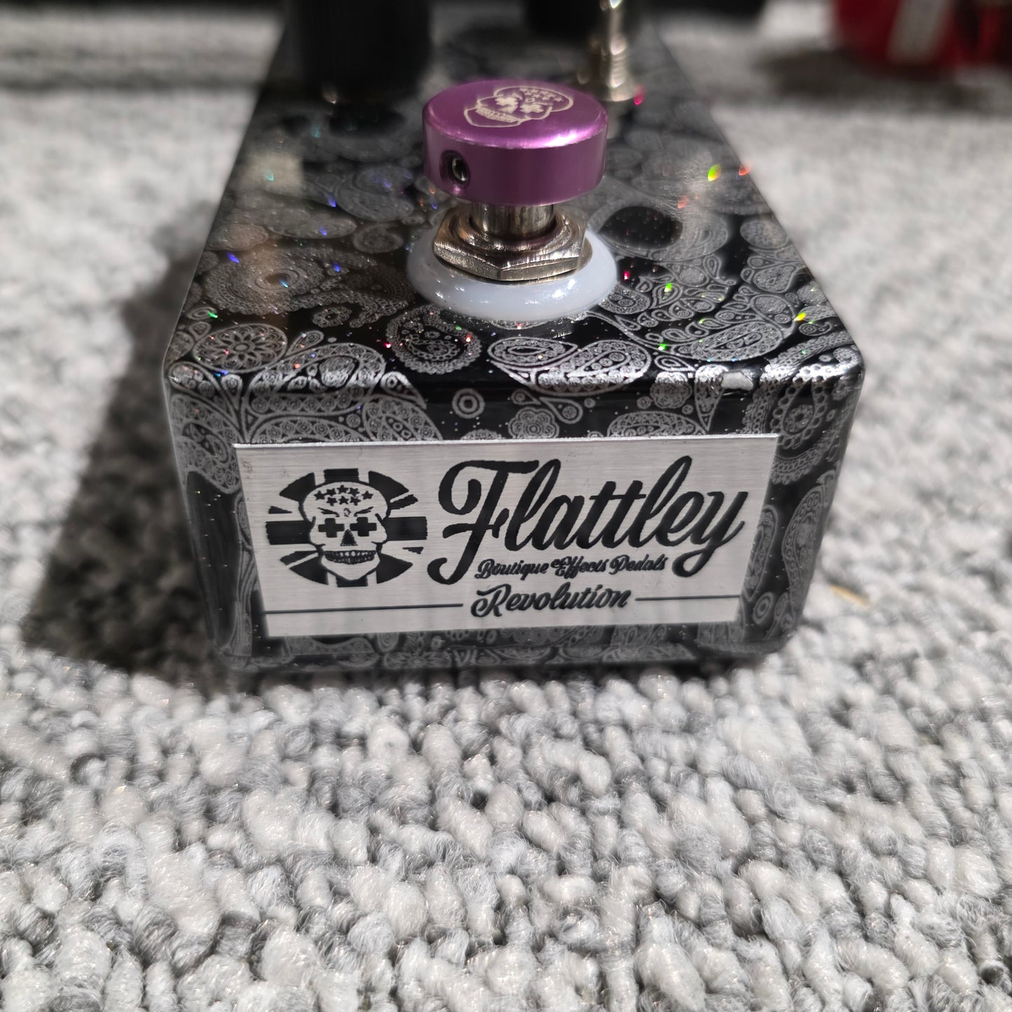Guitar Pedals Revolution 2019 - Present - Black / Silver Paisley Skulls
