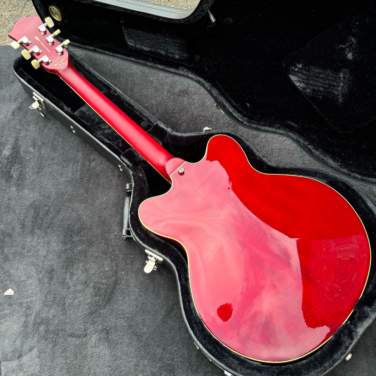 Hofner Contemporary Series Verythin with Jatoba Fretboard - Transparent Red LEFTHANDED
