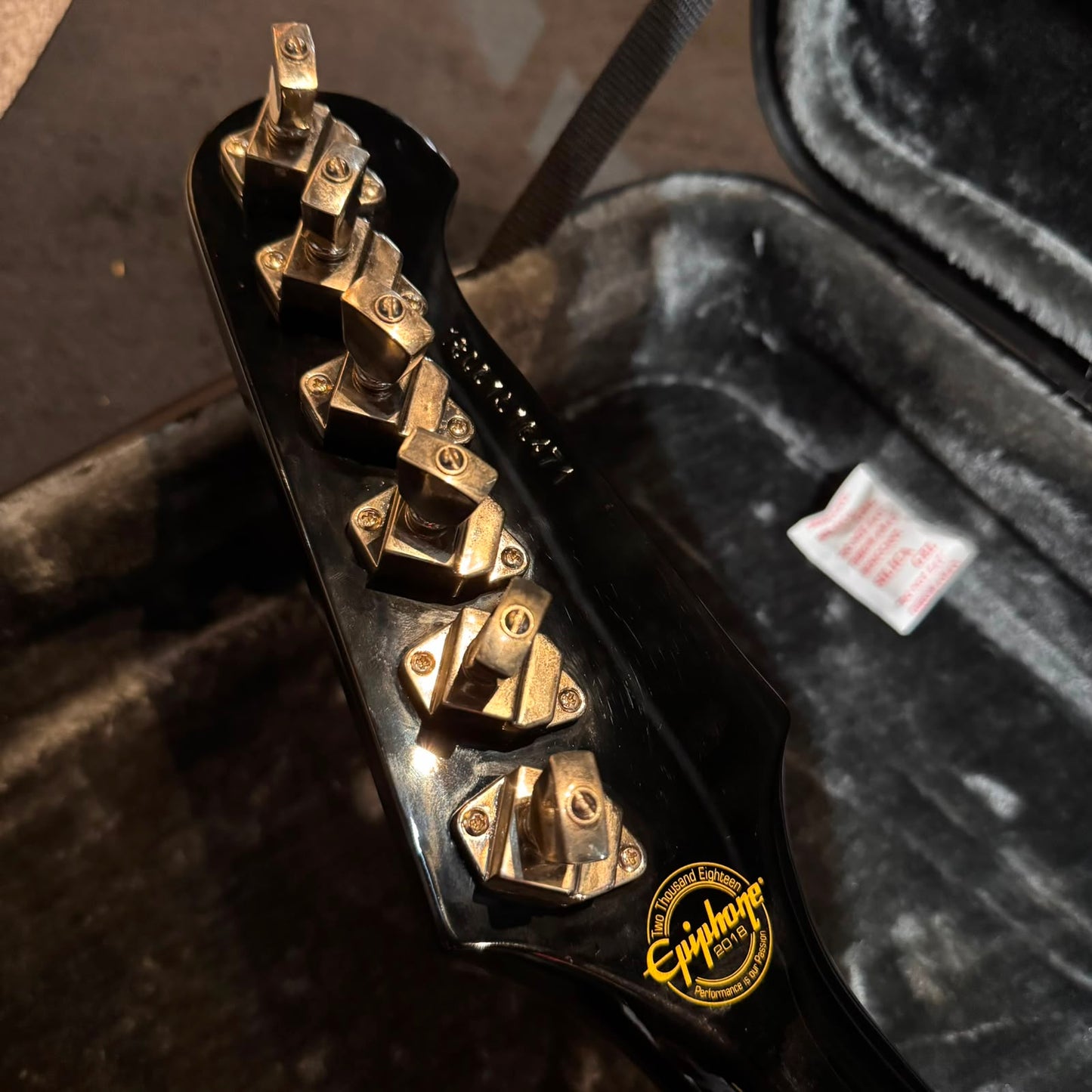 Epiphone Slash Signature Firebird 2019 - Trans Black with Epiphone fitted hardcase